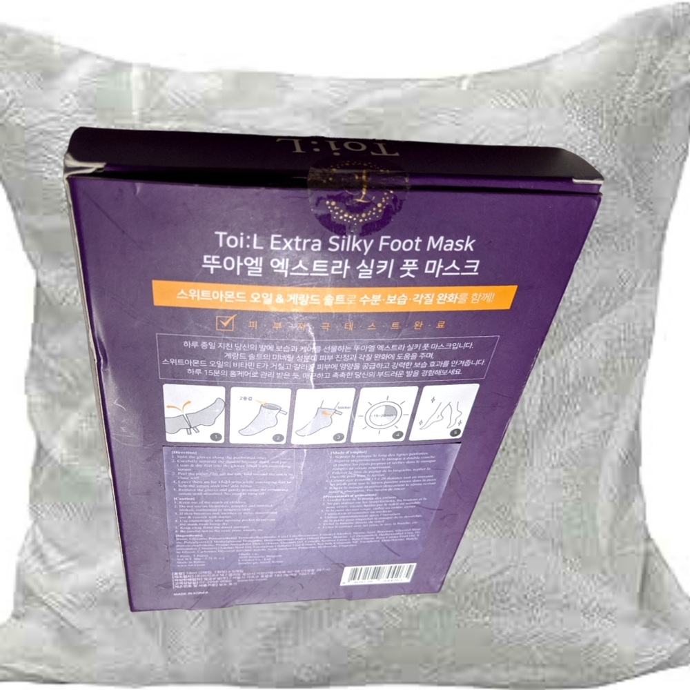 TOI:L Extra Silky Foot Mask Glove 5 Pairs, Premium Foot Care Treatment, Dry Skin - Picture 3 of 3
